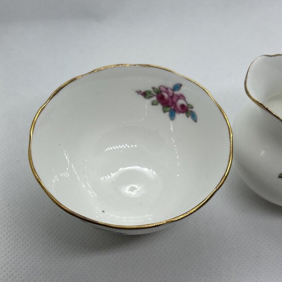 New Chelsea Staffs Fine Bone China Miniature Pitcher And Bowl Cream & Sugar - Picture 3 of 8